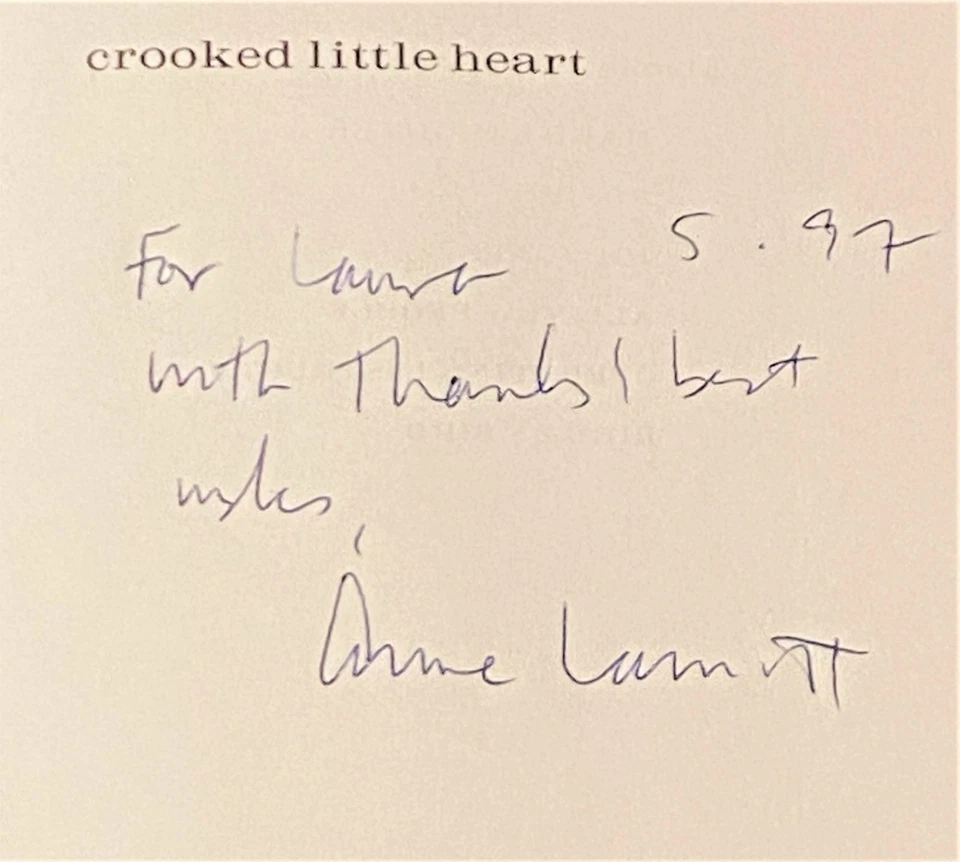Anne Lamott / CROOKED LITTLE HEART Signed 1st Edition 1997 - Image 2 of 2