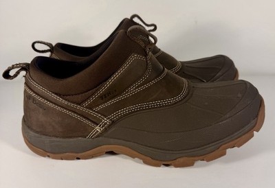 LL Bean TEK 2.5 Storm Chaser 502029 Low Slip on Dk Brown Leather Duck Boot 11.5M