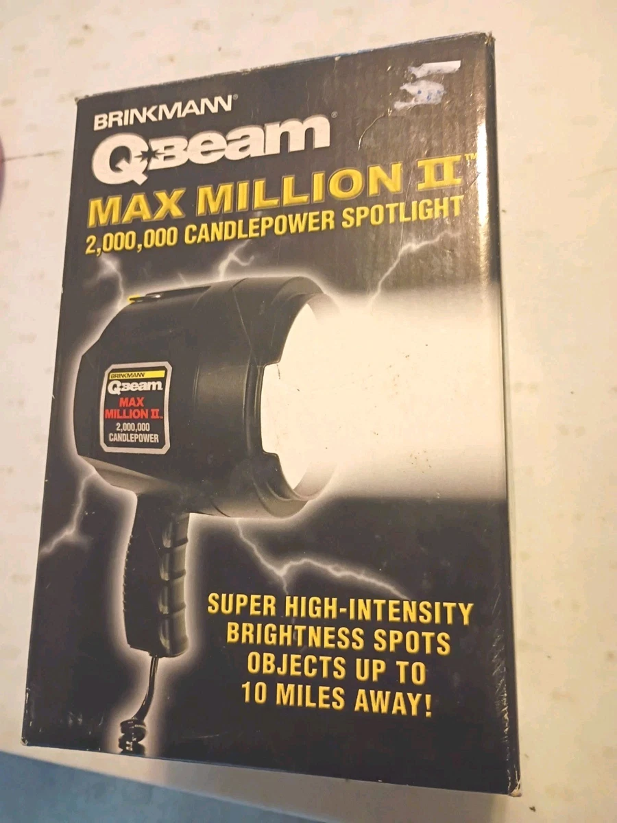 brinkmann led halogen rechargeable flashlight 800-2301-0 Max Million III with 12V DC Charger Bulb Spotlight quick release battery compartment This 12V halogen rechargeable spotlight is good for checking things out in the yard at night Streamlight 88300 Brinkmann Max Million