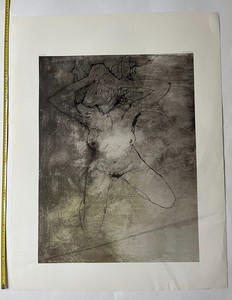 JEAN JANSEM【カフェシアターの一幕】lithograph Jean Jansem | Lithograph On Paper Depicting A Sited Woman | MutualArt