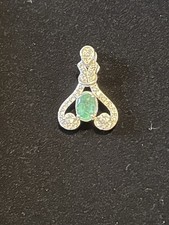 Emerald And Zircon Pendant