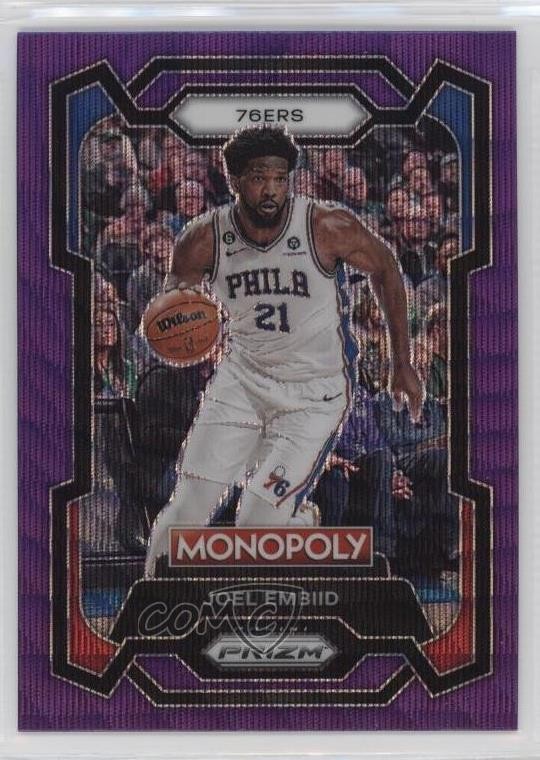 2023-24 Panini Prizm Monopoly Purple Wave Prizm Joel Embiid #69 1d4