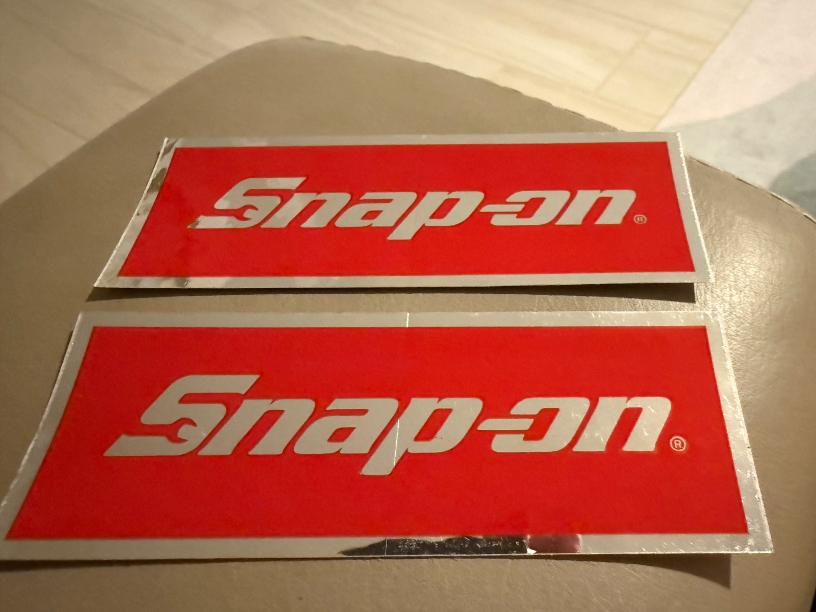 SNAP-ON TOOLS - VINTAGE ORIGINAL FOIL DECAL STICKER - AUTOMOTIVE - MADE IN USA