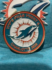 Miami Dolphins Challenge Coin TPP 2 Inch  Metal front and back Phan Phest 6
