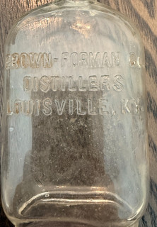 Vintage Brown Forman Co. Distillers – Louisville KY – Glass Liquor Bottle