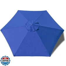 EliteShade USA 7.5FT Replacement Covers 6 Ribs Market Patio Umbrella Canopy C