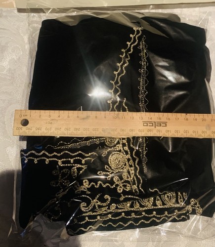 RARE Vintage -Black Velvet Jacket with Gold Embroidery. Handmade Ceremonial Coat - Picture 19 of 20