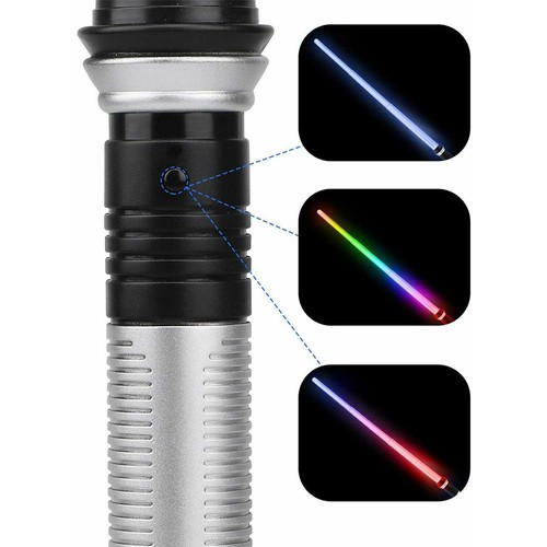 2x 2-in-1 Laserschwert Star Lichtschwert Schwert mit Licht 7 Farben für Kinder - Bild 10 von 16