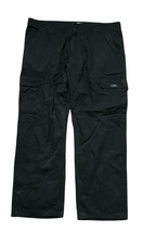 Wrangler Cargo Pant Mens W38 L30 Black Relaxed Fit Trousers Zip Fly Workwear