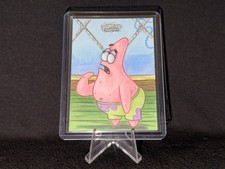 Marketplace image: 1/1 Topps Chrome SpongeBob PATRICK STAR SKETCH by Artist Lindsey Greyling