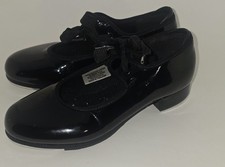 BLOCH Shoes Kids Tap Mary Jane Slip On Stretch Strap Girls Black Size 13M