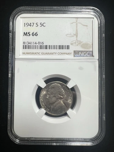 1947 S Jefferson Nickel NGC MS66 #592