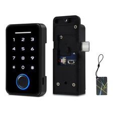 Smart Cabinet Lock, No Drill Magnetic Keyless Electronic Digital RFID Bluetoo...