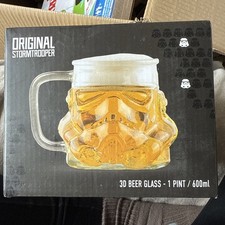 Star Wars Stormtrooper 3D Beer Pint Glass Shepperton Design Studios New in Box