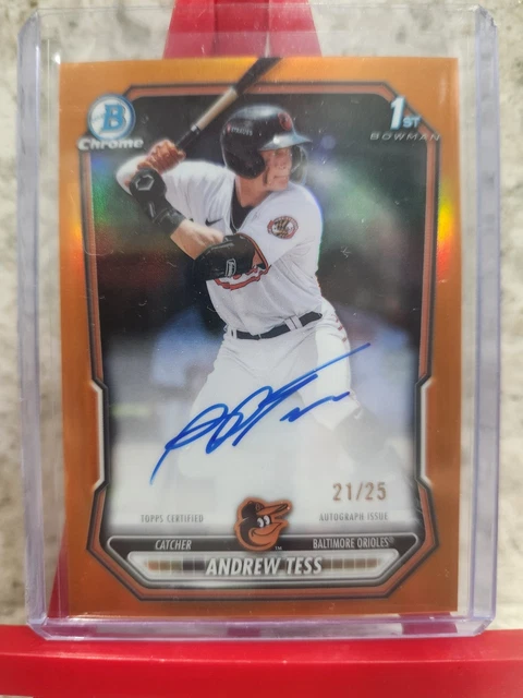 2026 Bowman Chrome - Andrew Tess 1st Bowman Auto Orange /25 Orioles - CPA-AT