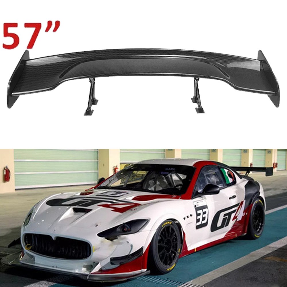 For Maserati GTS Gran Turismo 57" GT Rear Trunk Spoiler Wing Carbon Fiber Color