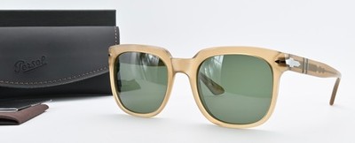 Persol Sonnenbrille 3323 S 1169/31 56-22 145 Taupe Transluzent Viereck Etui Set
