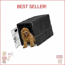 MidWest Homes for Pets Medium Dog Crate Cover, Black Polyester Privacy Kennel Co