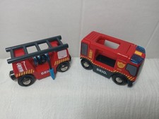 BRIO Emergency Fire Engine Sounds  Lights Working Wagon Set 33811