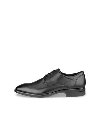 Ecco Citytray Plain Toe Black Leather Dress Shoes Lace Up EU 40 Men's 6 - 6.5 US