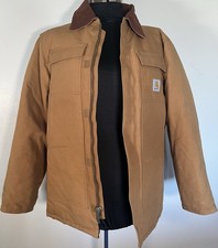 VTG Carhartt CQ186 Brown Mens 42 Large Arctic Quilt Lined Jacket MADE IN USA