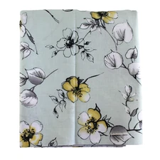 Dear Stella Designs Fabric Material 3 Yards Mint Yellow White Floral 212 Cotton