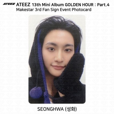 ATEEZ 13th Mini Golden Hour Part4 MakeStar 3rd Fan Sign Photocard
