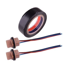 Bulb Socket Turn Signal Light Harness Wire Plug Harness w/ Tape Fit for Nissan.