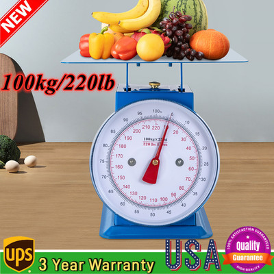 Mechanical Kitchen Food Scale Industrial Dial Scale Weighing Scale 100kg/220lbs