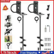 Multi-Purpose Mobile Home Anchors - Set of 2 Ground Anchor Screw in with Brac...