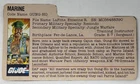 VINTAGE 1983 HASBRO GI JOE GUNG HO V1  FILE CARD  “WITH SWIVEL ARM BATTLE GRIP”