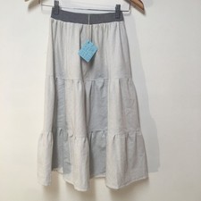 Skirt Flannel Girl 8 Maxi Ruffle Tier Gray Stripe Heavyweight Mom and Pop's Kids