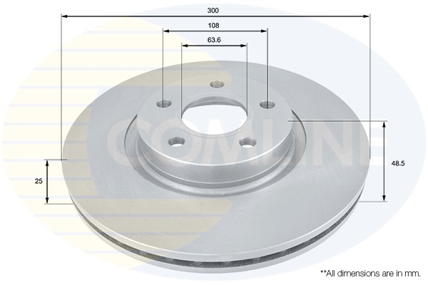 2 PCS COMLINE ADC1227V Brake Disc