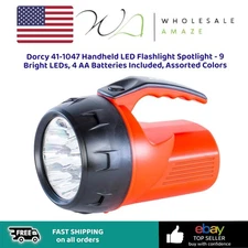 Dorcy 41-1047 Handheld LED Flashlight Spotlight - 9 Bright LEDs, 4 AA Batteries