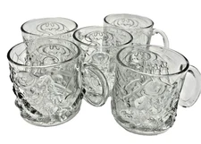 McDonald’s Batman Returns Glass Mug Set (5) Made in France DC Comics 1992