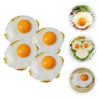  4 Pcs Plüschtier Mit Spiegelei Cartoon-Haustierspielzeug Gefälscht Brathgei