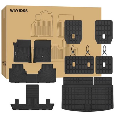 WAYIDSS 2025 Cadillac Escalade IQ 7-Seats Full TPE Floor Mats Cargo & Kick