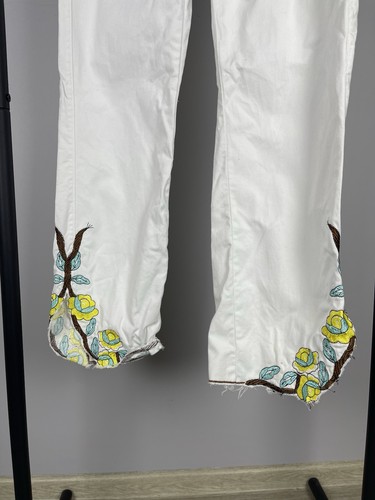 Versace Jeans Couture Vintage Floral White Pants size 29 / 38 - Picture 3 of 11