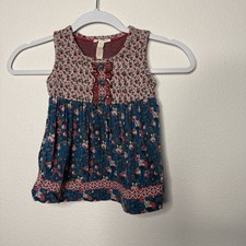 Matilda Jane Gabriella Sara Tunic Floral Sleeveless Top Sz 2