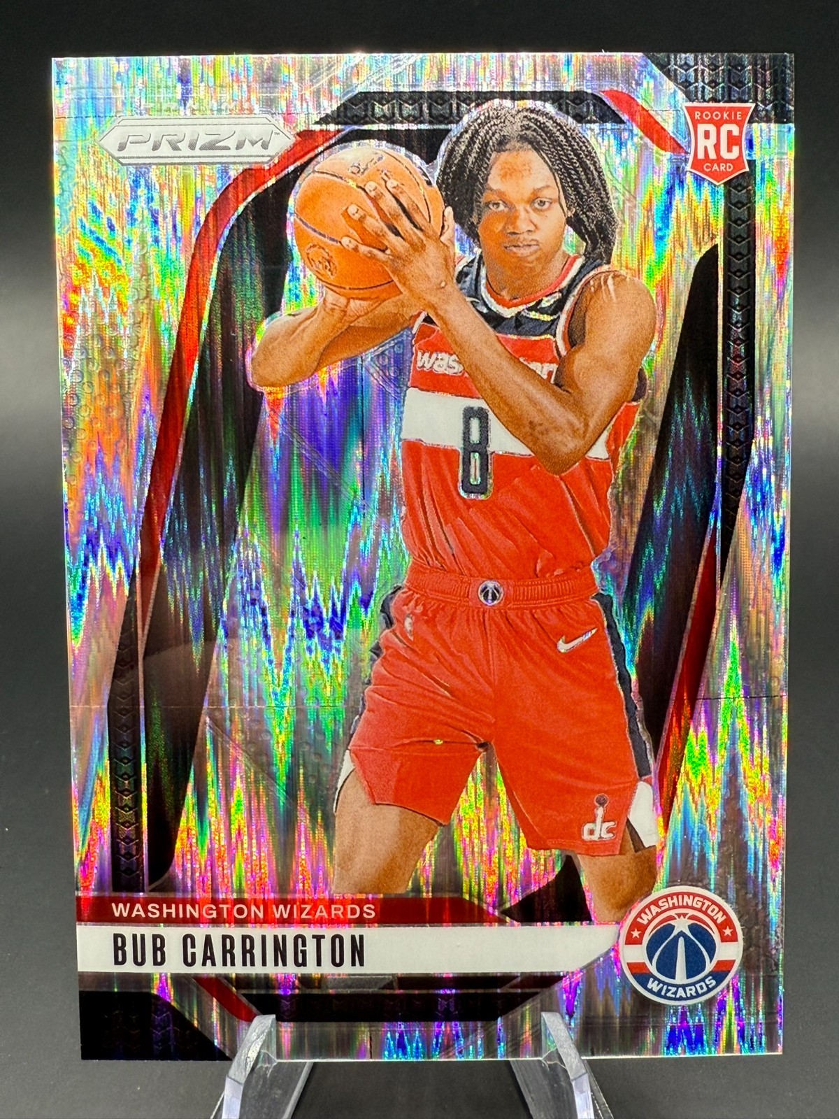 2024-25 Panini Prizm - Bub Carrington #244 Skewed Prizm /249 Rookie RC Wizards