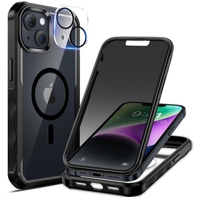 seacosmo for iPhone 14 Plus Case, Full Body Bumper 14 6.7'', Black