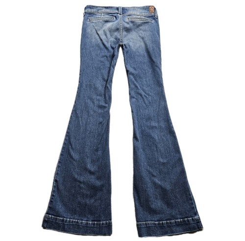 Sneek Peek Bell Bottom Flare Jeans Womens 5 28x32 Blue Low Rise Slim Fit Stretch - Bild 2 von 14