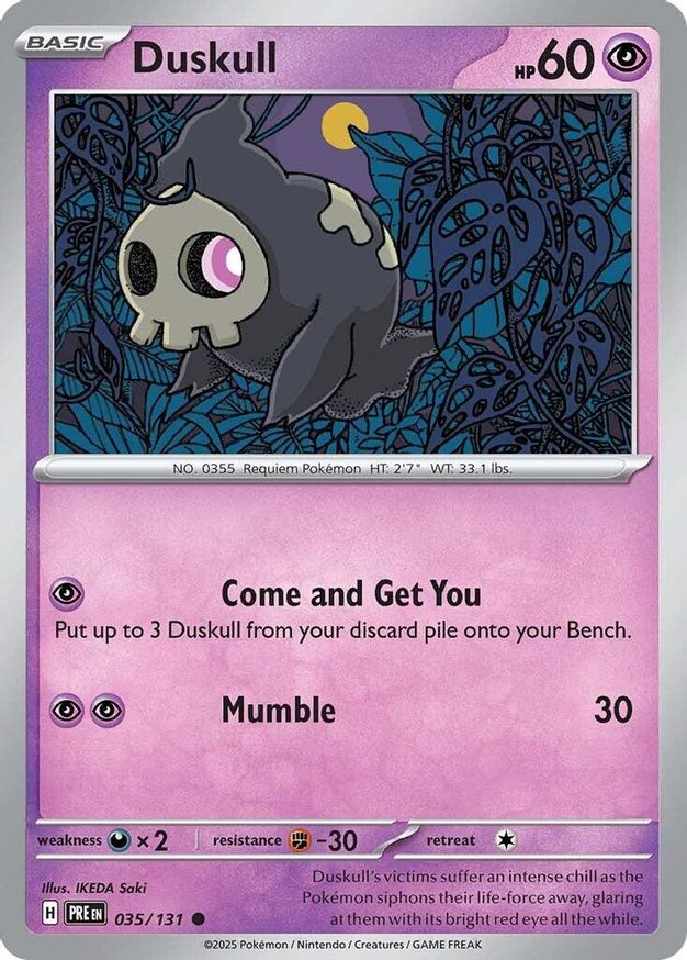 Pokemon Duskull (35/347) Prismatic Evolutions NM