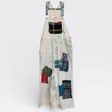 Free People x Tricia Fix Patchwork Americana Gonna Gonna Denim Salopette S