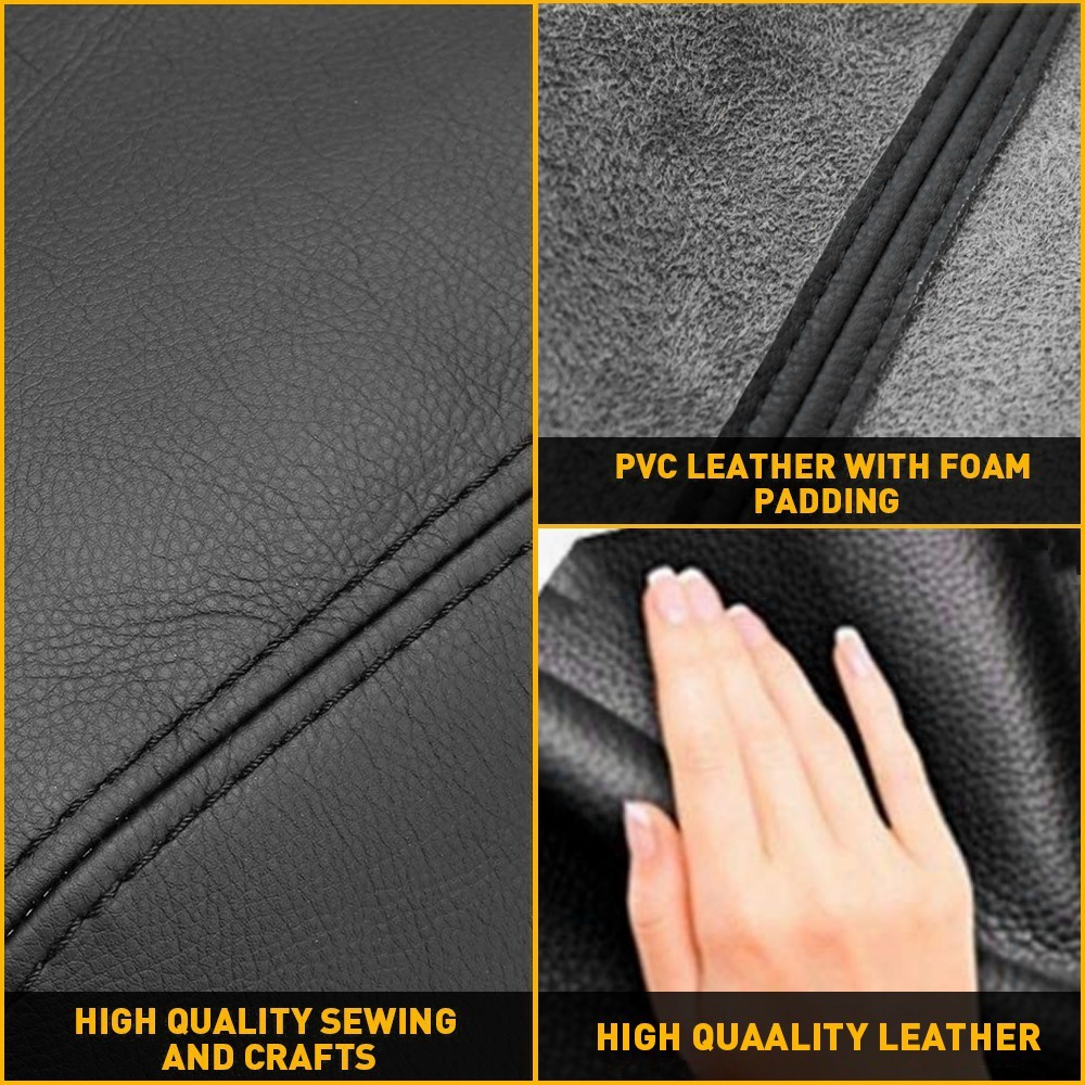 2Pcs Door Armrest Replacement Cover Leather For Black Honda Odyssey 2011-2017