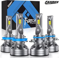 FAHREN 4X H11/H9+9005/HB3 LED Headlight Hi/Low Bulbs 100000LM 6500K Super Bright