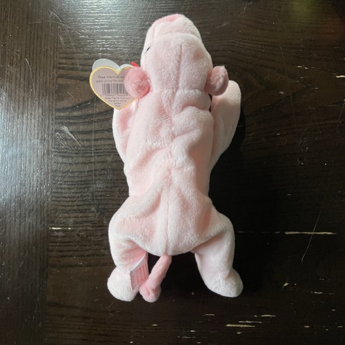 Beanie Baby Squealer Pig TY Tag Errori e Pellet PVC 1993 Ottime Condizioni - Foto 10 di 14