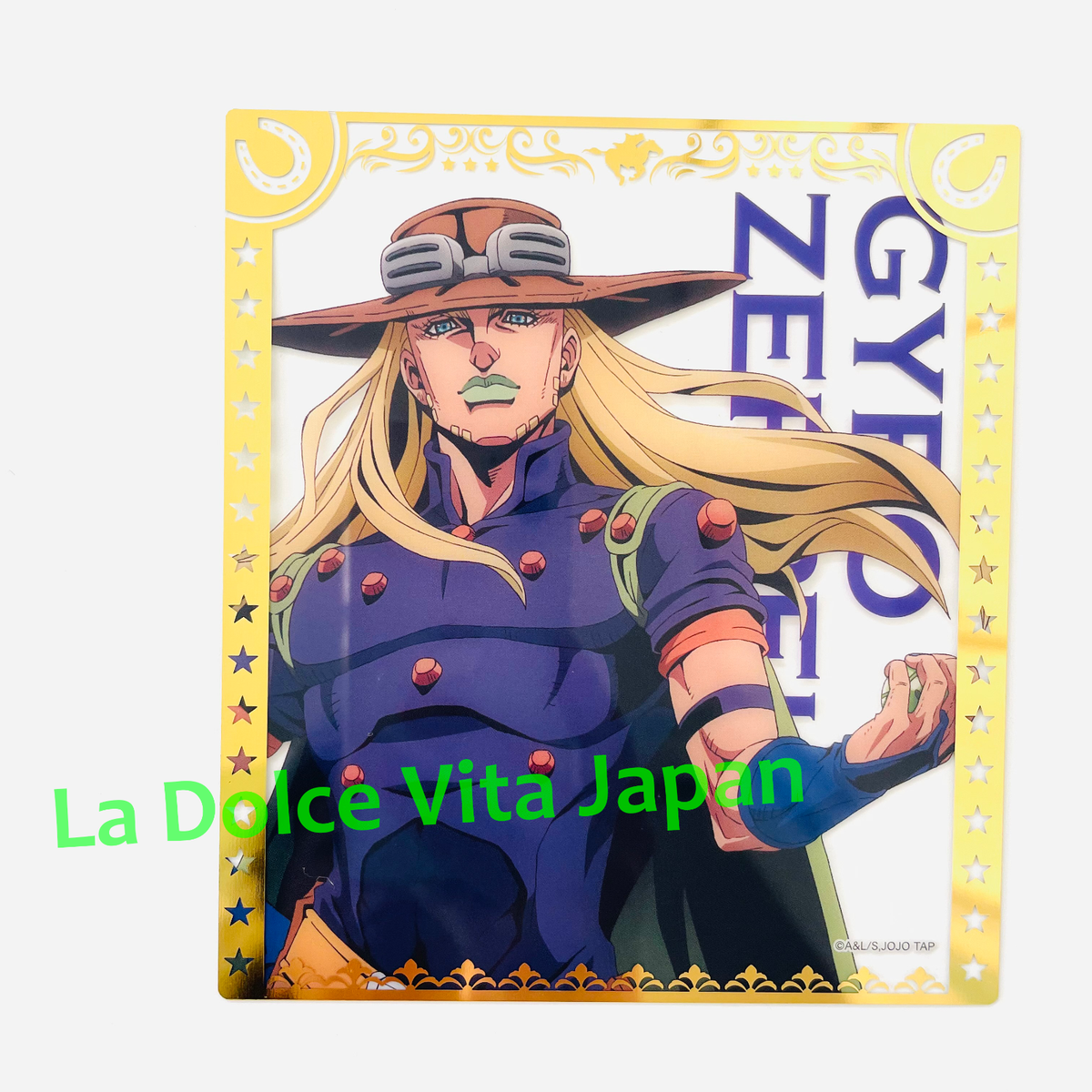 Steel Ball Run Gyro Zeppeli Shikishi Clear Plastic Board 5.3×4.7in