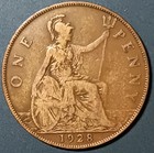 1928 Great Britain One Penny Very Nice Condition George V — photo 2