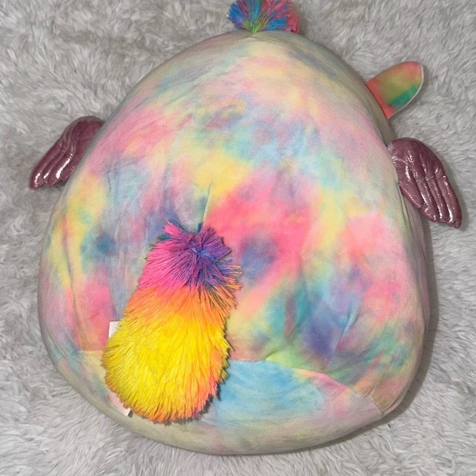 Malvaviscos Jaime Colorido Tie-Dye Unicornio Pegaso Peluche Jumbo 16" Nuevo con Etiquetas Nuevo Foto 2 de 4